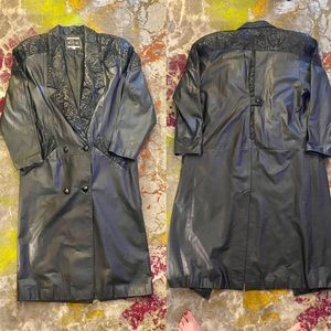 Global Identity G-3 Woman’s 1980s Vintage Leather Trench, S